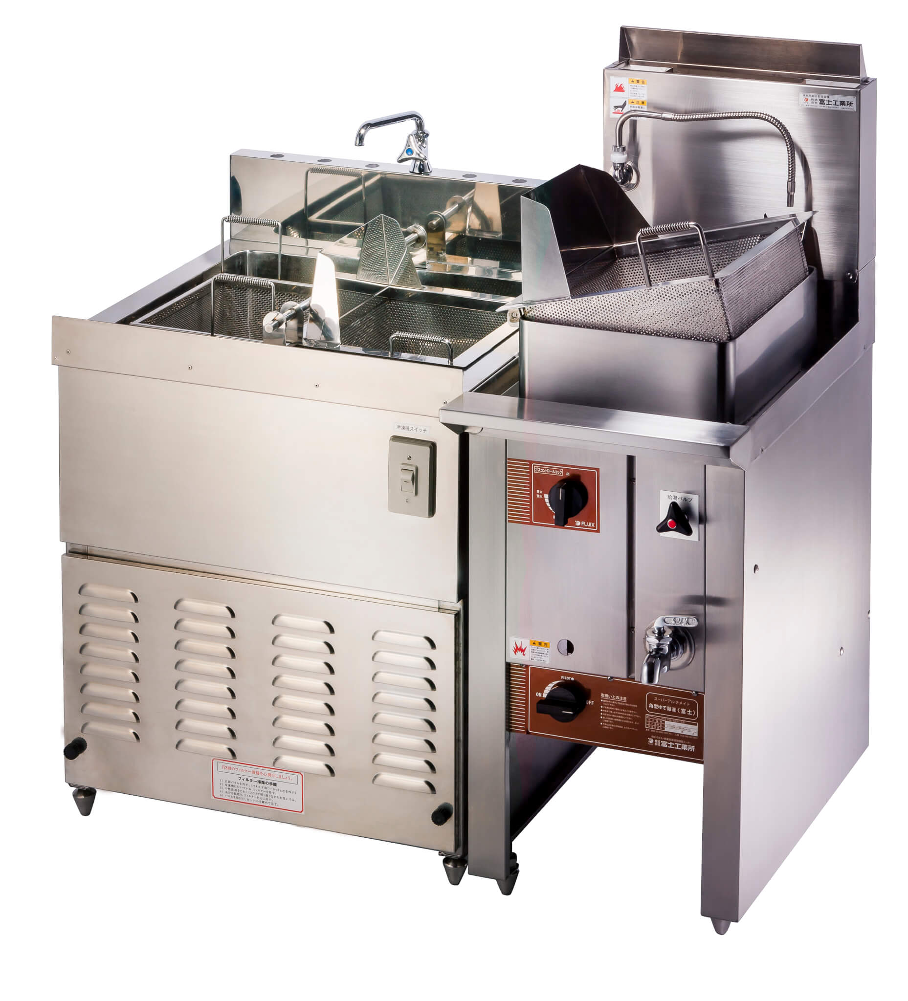 様々なゆで麺器との多彩な組合せ